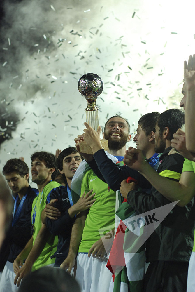 فوز الفريق الوطني الأبخازي في بطولة كأس العالم ConIFA لكرة القدم .